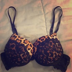 Sexy Leopard Print Push Up Bra